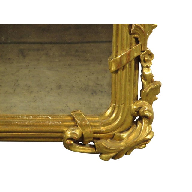 Wood Louis XVI Style Gilt-Wood Mirror For Sale - Image 7 of 9