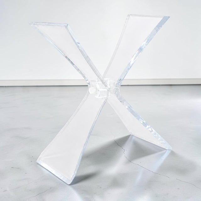 1970s 1970s Vintage Lucite Butterfly Console Base For Sale - Image 5 of 8