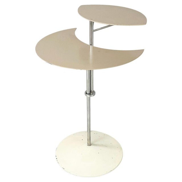 Italian Modern Round Gray and White Metal Coffee Table with Double Shelf, 1990s For Sale - Image 16 of 16