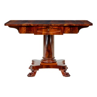 Early 20th Century Empire Revival Scandinavian Sofa Table, 1900s For Sale