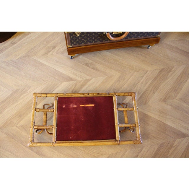 Coat Rack and Wall Mirror in Rattan and Bamboo, 1960s For Sale - Image 10 of 17