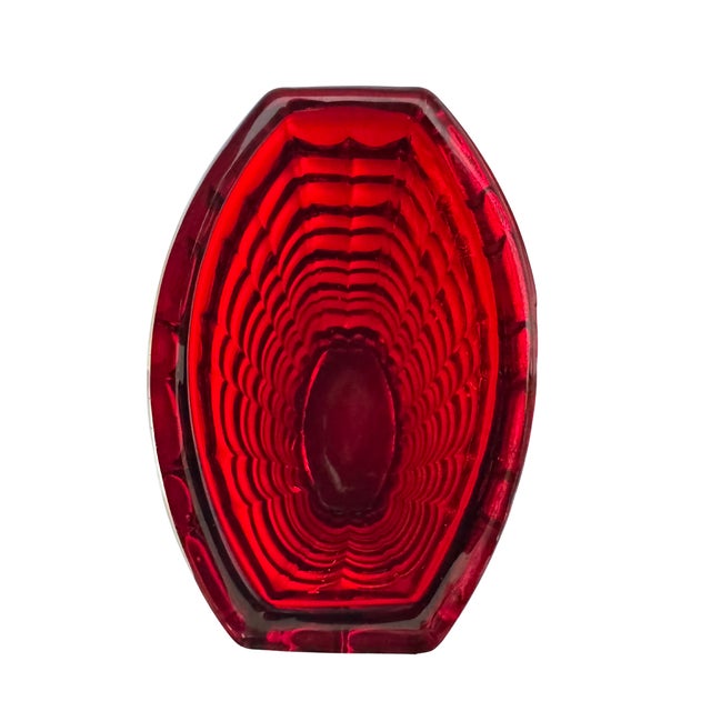 Optical Ruby Red Vase by Jan Sylwester Drost for HSG Ząbkowice, Poland, 1970s For Sale - Image 7 of 15