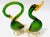 1960s 1960s Pair of Mid Century Murano Geese Green and Gold Spiral Glass Sculptures For Sale - Image 5 of 9