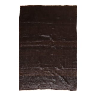Late 20th Century Black Sirt Turkish Mohair Rug - 4'6" x 6'2" For Sale
