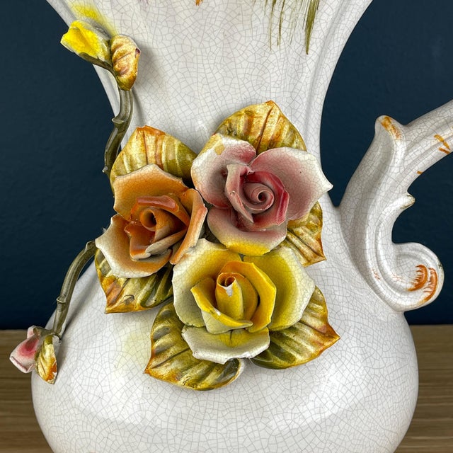 Vintage Mid 20th Century Italian Ceramic Pitcher by Bassano