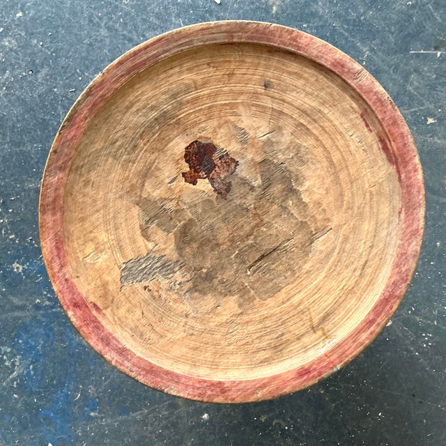 Vintage Boho Bali Dulang Painted Wooden Offering Tray For Sale - Image 9 of 12