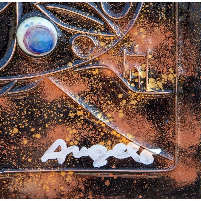 Tree of Life - Blue Unknown Artist Date: 2006 Painted and molded acrylic, signed and dated Size: 20 x 20 in. (50.8 x 50.8 cm)