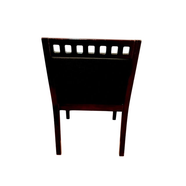 Vintage Office Mahogany Chair Slotted Cut Used in Lincoln Lawyer Set For Sale - Image 4 of 8