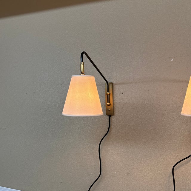 Coastal Serena & Lily Flynn Plug in Wall Sconces, Pair For Sale - Image 11 of 12