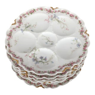 Antique Haviland & Co. Limoges Oyster Plates - Set of 6 For Sale