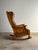 Studio Craft Oak Wingback Rocking Chair With Carved Rail, C. 1970s For Sale - Image 10 of 18