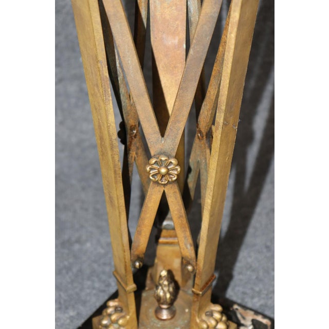 Pair 19th C Bronze and Potoro Marble Empire Style Urns For Sale - Image 12 of 12