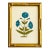 Hand-Painted Jaipuri Indigo Floral Motif Painting. Framed For Sale