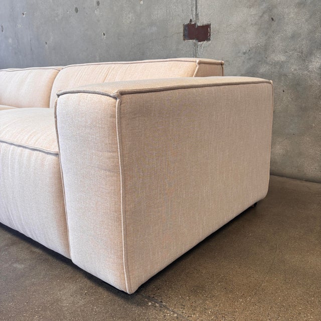 Contemporary Beige Tan Nordic Block Sofa - New For Sale In Los Angeles - Image 6 of 14