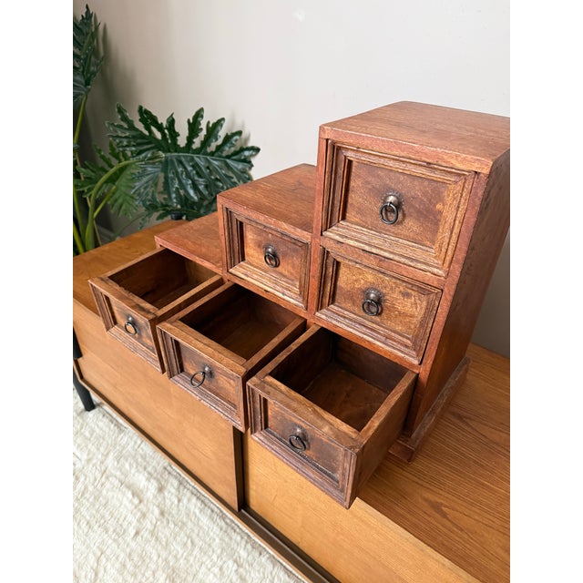 Mid 20th Century Apothecary Japanese Kaiden Tansu Staircase Chest of Drawers For Sale In Houston - Image 6 of 8