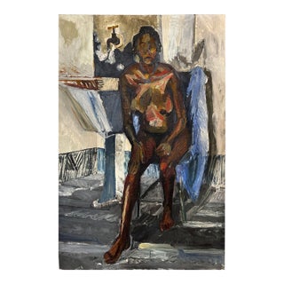 20th C. American Artist Raoul Middleman (1935-2021). African American Female Nude For Sale