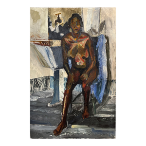 20th C. American Artist Raoul Middleman (1935-2021). African American Female Nude