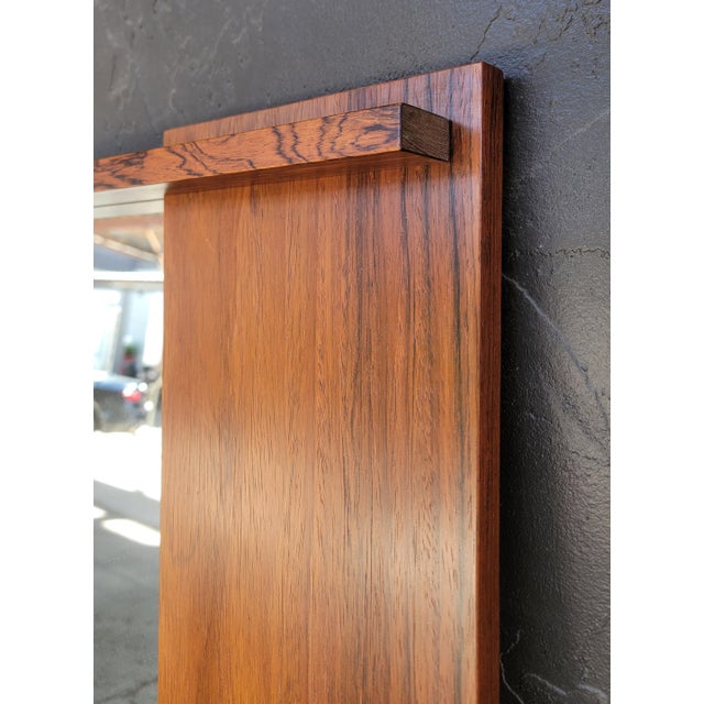 Danish Modern Rectangular Rosewood Mirror by Andr. L Riss. Norway For Sale In San Francisco - Image 6 of 10