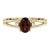 Natural Garnet Promise Ring – 18k Gold Plated Split Shank Birthstone Ring Us 7 For Sale
