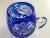 Cobalt glass beer mug. It was purchased in the 1980s .from Adam Jabłoński as a two-layer crystal blank, handcrafted from...
