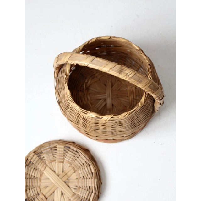 Antique Woven Basket For Sale - Image 10 of 12