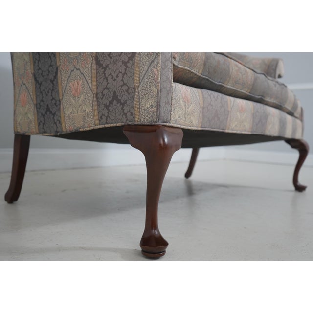Brown Southwood Queen Anne Mahogany Camelback Loveseat For Sale - Image 8 of 18