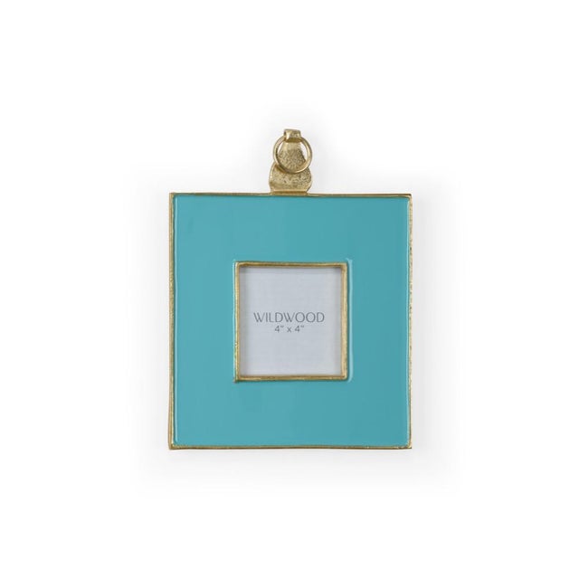 Wildwood Wildwood Aqua Enamel Wall Frame, Medium For Sale - Image 4 of 4