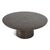 Round coffee table crafted from weather-resistant cast aluminum in a rich dark bronze finish that lends warmth and...