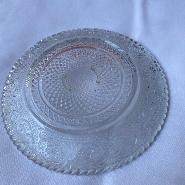 1970s Glass Detailed Small Serving or Decorative Plate For Sale In Atlanta - Image 6 of 8