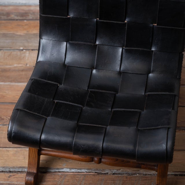 Pierre Lottier Leather Lounge Chair, 1960s For Sale - Image 9 of 18