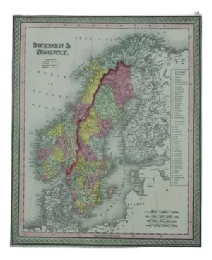Sweden & Norway by Cowperthwait, 1850
