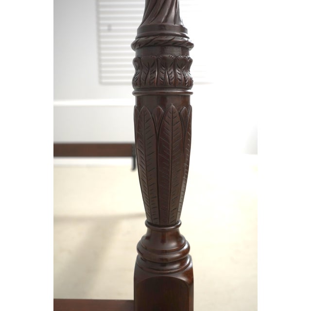 Harden Cherry King-Size Rice Carved Pencil Post Poster Bed For Sale - Image 9 of 17