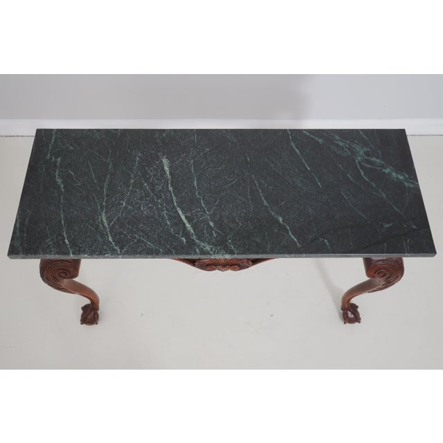 Traditional Hickory Chair Co Georgian Marble Top Console Table For Sale - Image 3 of 14