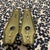 Pair of Antique Art Deco Brass-Plated Door Backplates With Keyholes, C. 1930 For Sale - Image 4 of 4