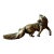 Antique English Brass Fox For Sale