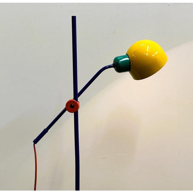 Postmodern Multicolor Metal Floor Lamp from Veneta Lumi, Italy, 1980s For Sale - Image 12 of 14