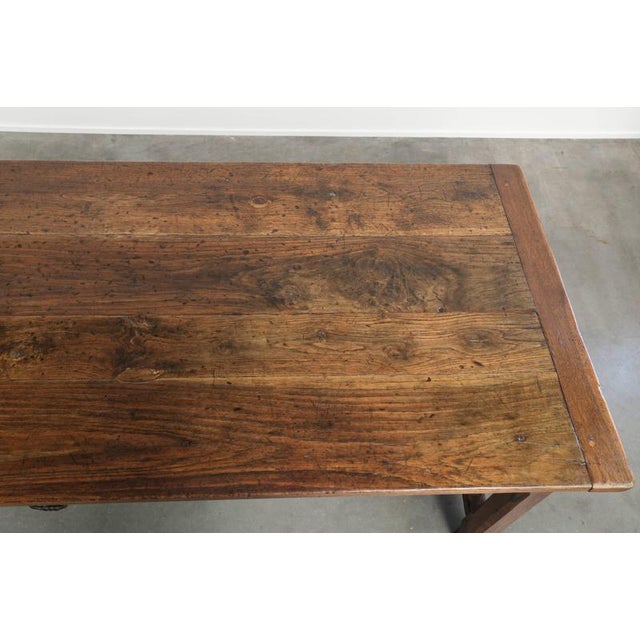Brown 18th Century French Farmhouse Dining Table in Oak and Fruitwood For Sale - Image 8 of 14