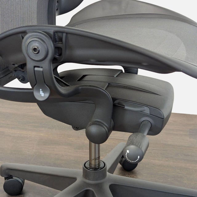 Metal Herman Miller Aeron Ergonomic Mesh Office Chair - Adjustable Armrests For Sale - Image 7 of 7