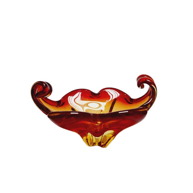 1950s Mid-Century Italian Murano Glass Bowl by Flavio Poli for Mandruzzato, 1950s For Sale - Image 5 of 18