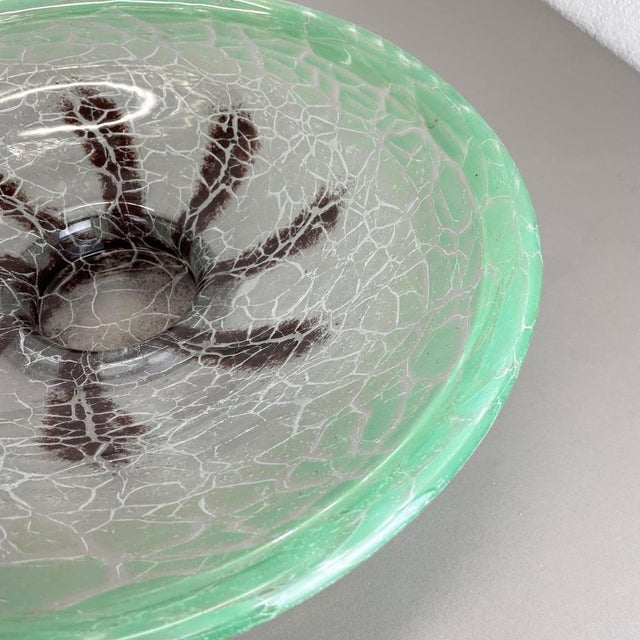 Glass Large Art Deco Baushaus Glass Bowl by Karl Wiedmann for WMF Ikora, 1930s For Sale - Image 7 of 18