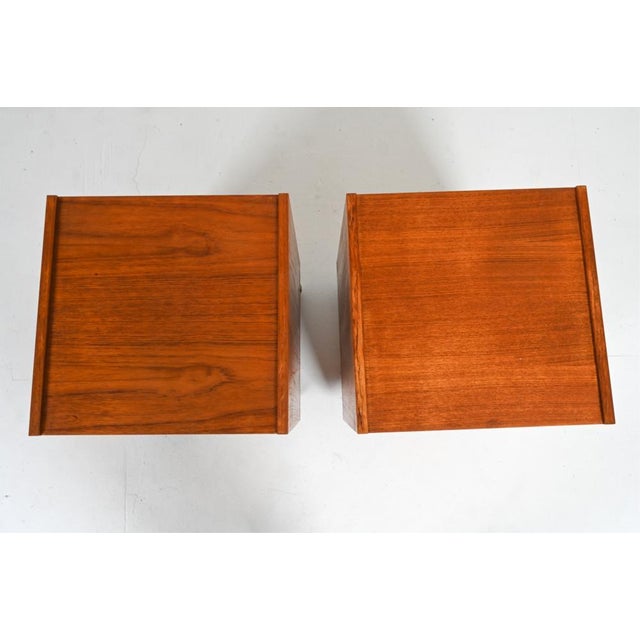 Brown 1970's Danish Modern Tables by Axelsens Mobelfabrik for W & B Mobler- A Pair, Attributed For Sale - Image 8 of 15