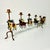 1970s Vintage Hollywood Regency Boho Chic Italian Santa & Reindeer Sleigh Tole Candle Holder, Monumental Christmas For Sale - Image 6 of 7