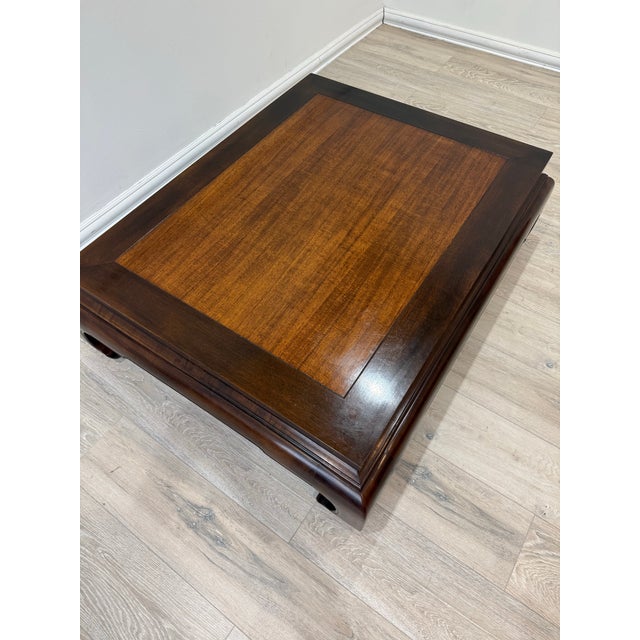 Henredon Vintage Ming Style Hollywood Regency Chinoiserie Mahogany Coffee Table For Sale - Image 12 of 12