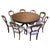 Brown Large Centre Dining Table and Chairs, 1900s, Set of 9 For Sale - Image 8 of 8