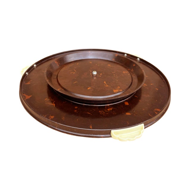 Art Deco Bakelite Rotating Tray Kreutz in Art Deco Style, Germany, 1930s. For Sale - Image 3 of 9
