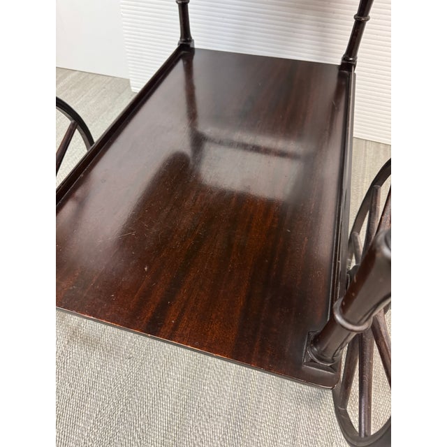 Vintage Drop Leaf + Handle Tea Cart For Sale - Image 9 of 12