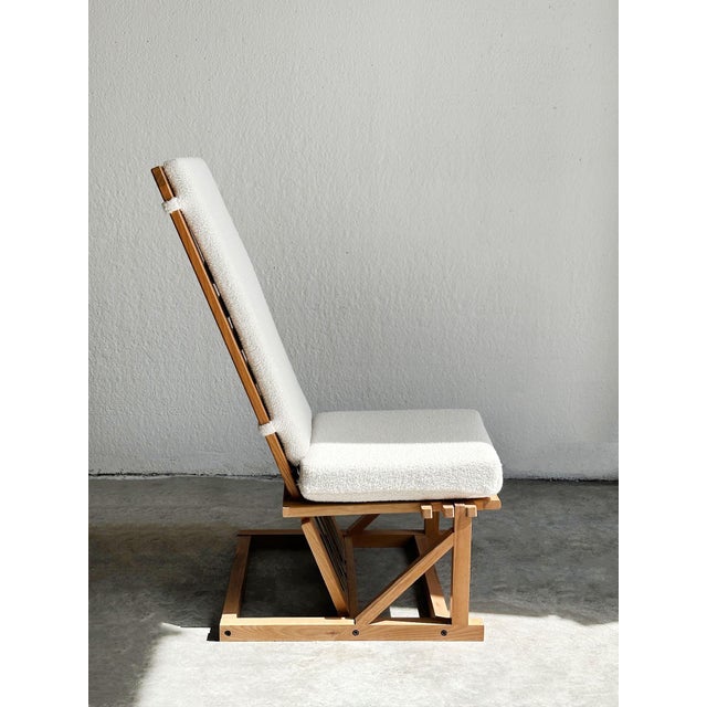 Brutalist Reclining Fabric Lounge Chair, 1960s For Sale - Image 9 of 10