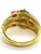 Bochic ‘Capri’ Vintage Sapphire, Ruby & Emerald Cuff In 18K Gold & Silver For Sale - Image 9 of 13