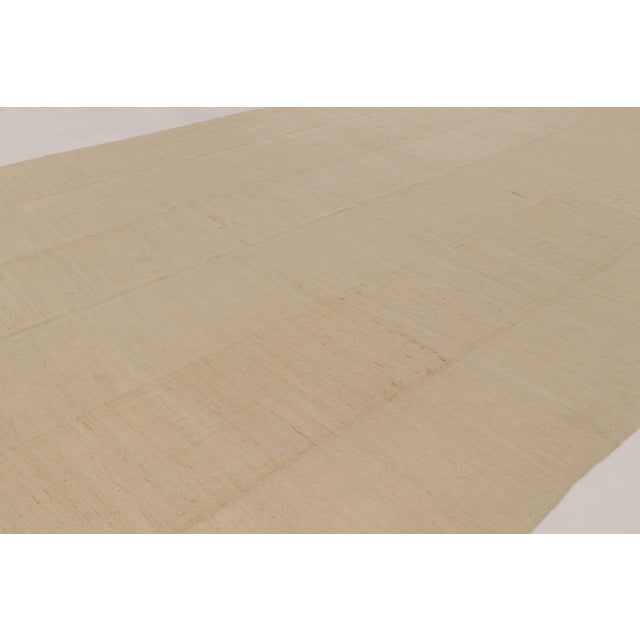 1950s Oversized Vintage Mazandaran Kilim Runner in Warm Beige Tones - Rug & Kilim For Sale - Image 5 of 10