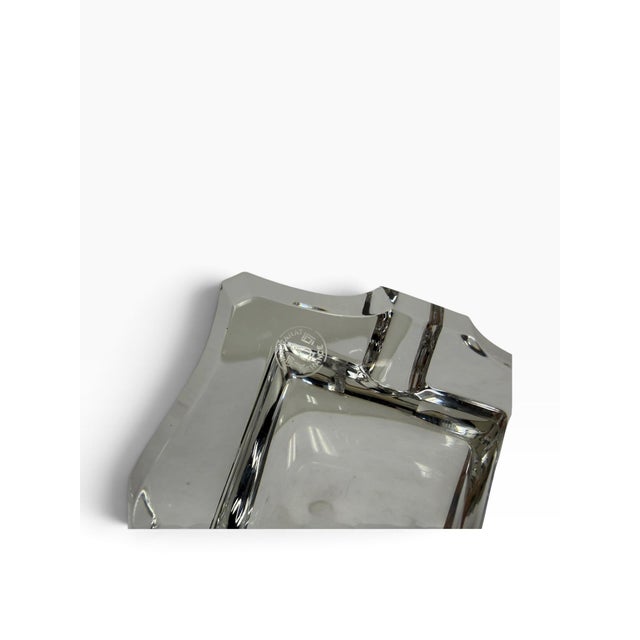 Vintage Baccarat Crystal "Alcazar" Scroll Edge Cigar Ashtray & Valet Tray For Sale In West Palm - Image 6 of 7